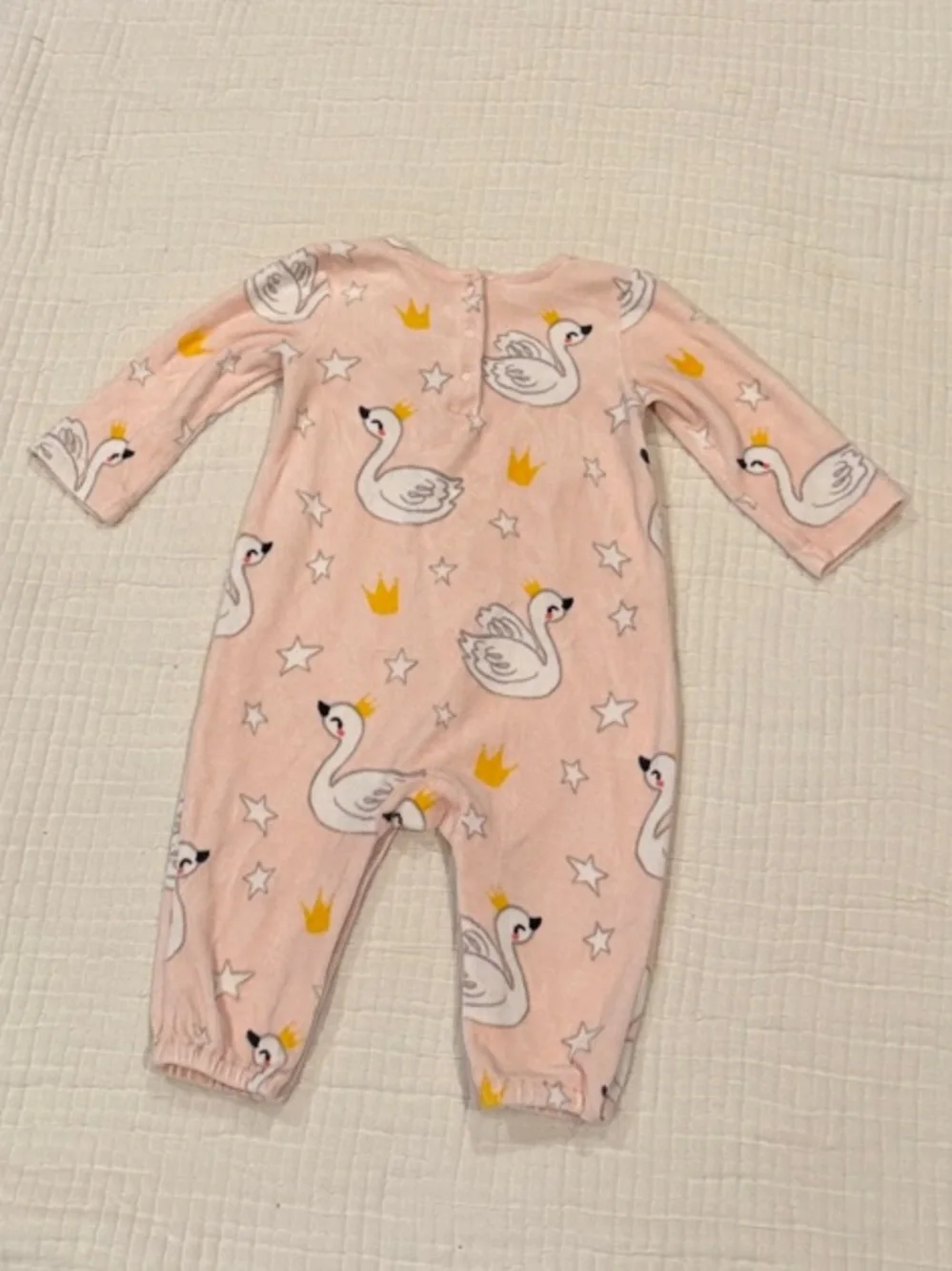 Gymboree Pink Swan Print Footless Pajama Sleeper